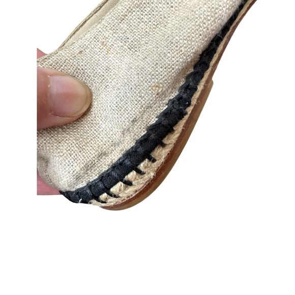 Brian Atwood Hardesty Canvas Rhinestone Capped Woven Espadrile Flat Sz: 6 - Picture 4 of 10
